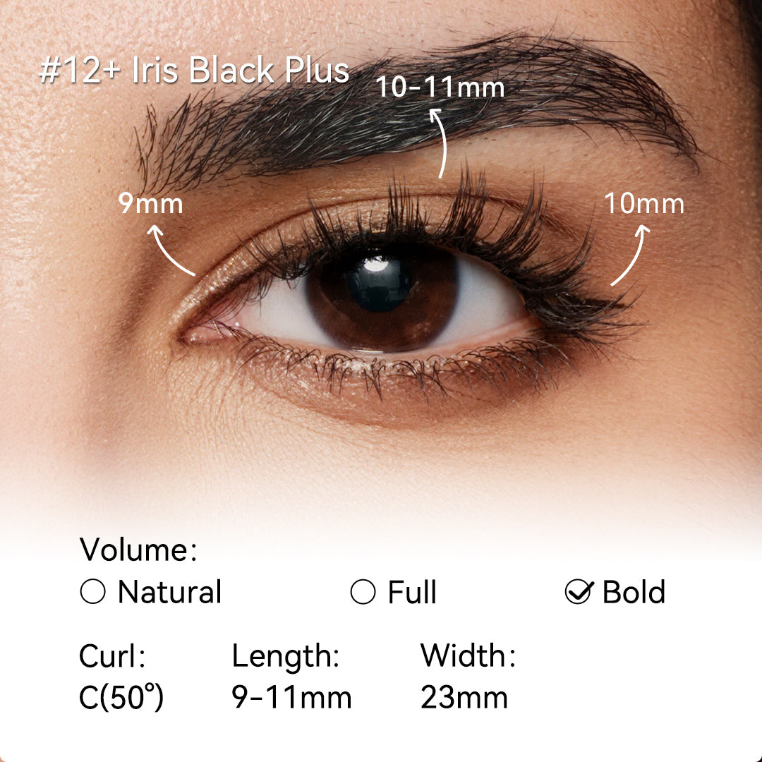 NO.12+ Iris Black Plus Soft Magnetic Eyelashes
